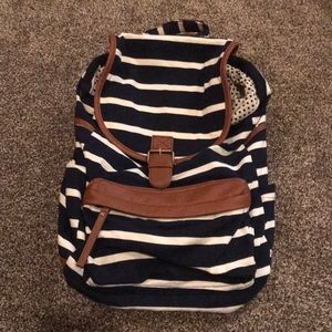 Cute striped small backpack